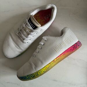 NOBULL White Neon Glitch Trainers • size 7